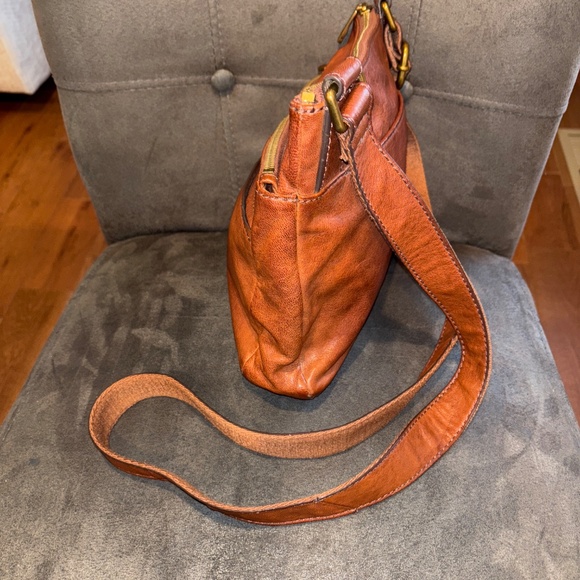 Fossil Corey Brown Leather Crossbody Handbag - Picture 2 of 7